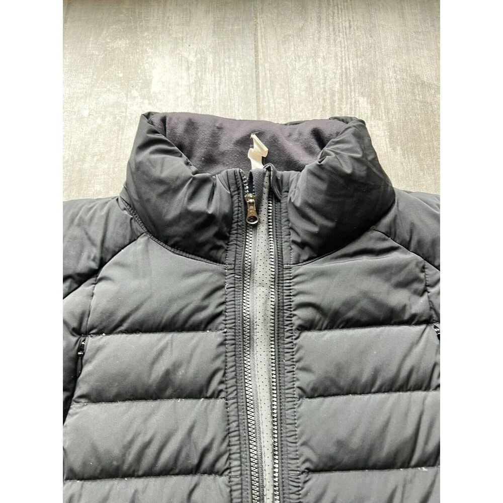 LULULEMON Fluffed Up Jacket Black Goose Down Full Zip Water Wind Resistant 6